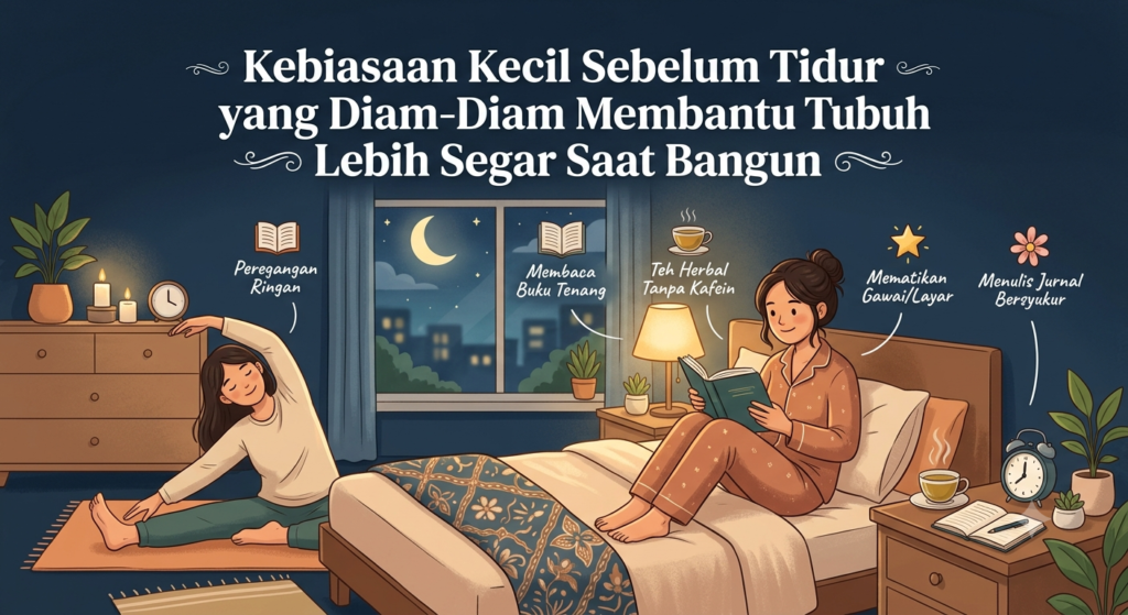 Kebiasaan Kecil Sebelum Tidur yang Diam-Diam Membantu Tubuh Lebih Segar Saat Bangun