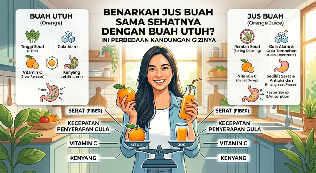 Benarkah Jus Buah Sama Sehatnya dengan Buah Utuh? Ini Perbedaan Kandungan Gizinya