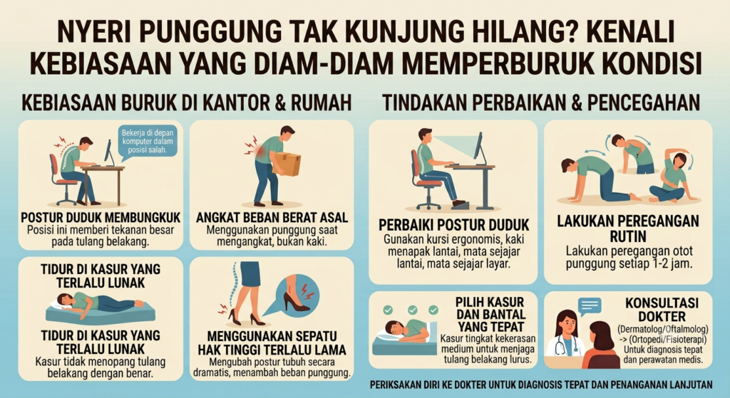 Nyeri Punggung Tak Kunjung Hilang? Kenali Kebiasaan yang Diam-Diam Memperburuk Kondisi