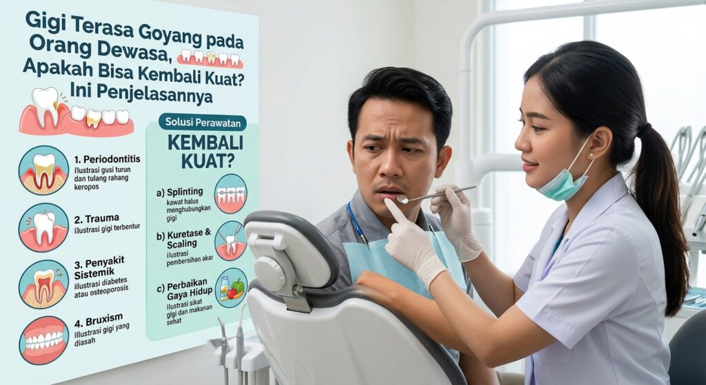 Gigi Terasa Goyang pada Orang Dewasa, Apakah Bisa Kembali Kuat? Ini Penjelasannya